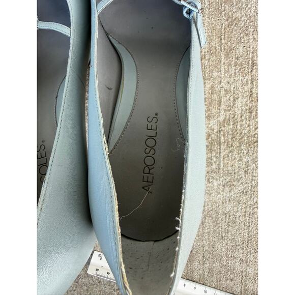 Vintage Aerosoles Blue Mary Jane High Heel Pumps - Size 11M - Picture 6 of 7